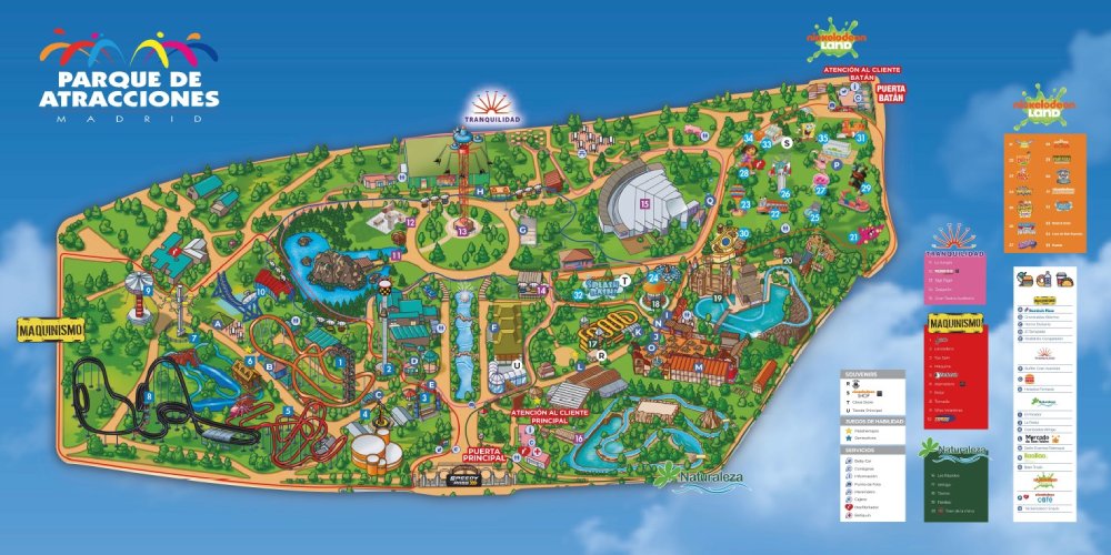 Parque Atracciones Madrid Mapa